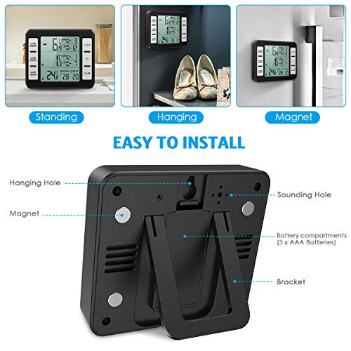 AMIR Refrigerator Thermometer, Wireless Indoor Outdoor Thermometer