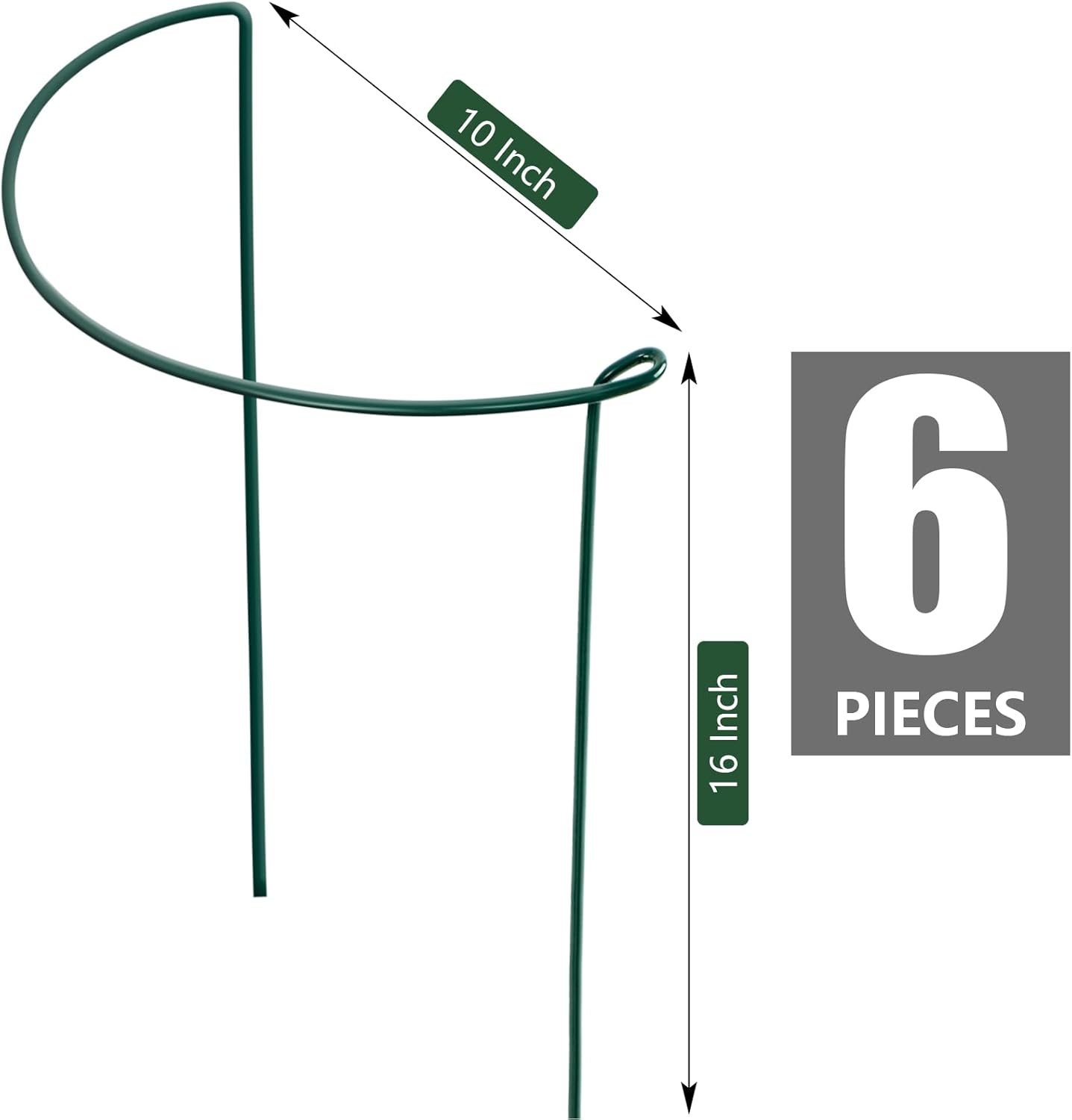 FEED GARDEN Peony Cages and Supports, 6 Pack Plant Support Stakes for Outdoor & Indoor Plants