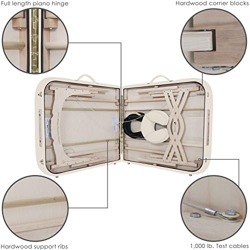 EARTHLITE Premium Portable Massage Table Package SPIRIT - Spa-Level Comfort, Deluxe Cushioning incl. Flex-Rest Face Cradle & Strata Face Pillow, Carry Case (30/32” x 73”) - Made in USA