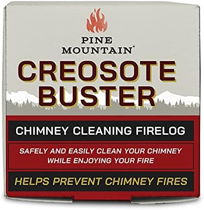 Pine Mountain Creosote Buster Firelog, 3.5 lb, Chimney & Fireplace Safety | Reduces dangerous creosote buildup; single-use safety firelog; compatible with all wood-burning fireplaces