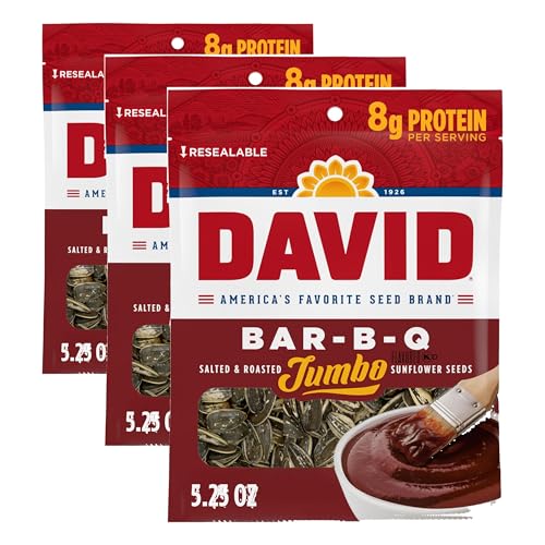 DAVID Jumbo Sunflower Seeds, Bar-B-Q Flavor, 5.25 oz.
