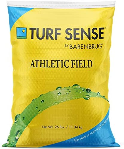 Barenbrug 25626 Turf Sense Athletic Field Grass Seed Grows in Areas of Sun and Partial Shade, 25 LB Bag