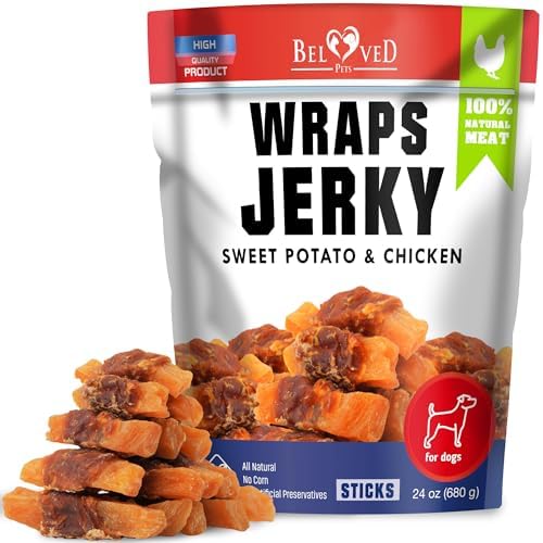 Beloved Pets Dog Treats Chicken Jerky 1.5 lb – Dog Food & High Protein Chews for Large