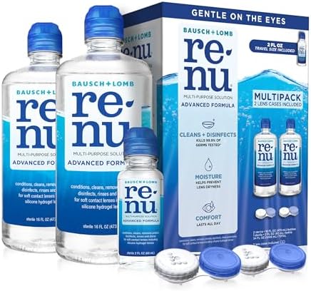 Renu Advanced Multi-Purpose Contact Lens Solution & Case, 16 oz 2-Pack