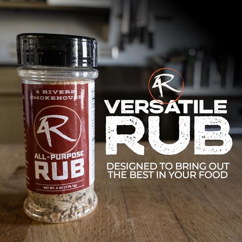 4 Rivers - Smokehouse Brisket Rub - Dry Rub Seasoning for Roasting, Slow-Cooking or Grilling - Premium Blend - Multi-Regional Recipe - Premium Ingredients - 6 oz | Seasoning for Roasting, Slow-Cooking or Grilling, Premium House-Made Blend, Multi-Regional…