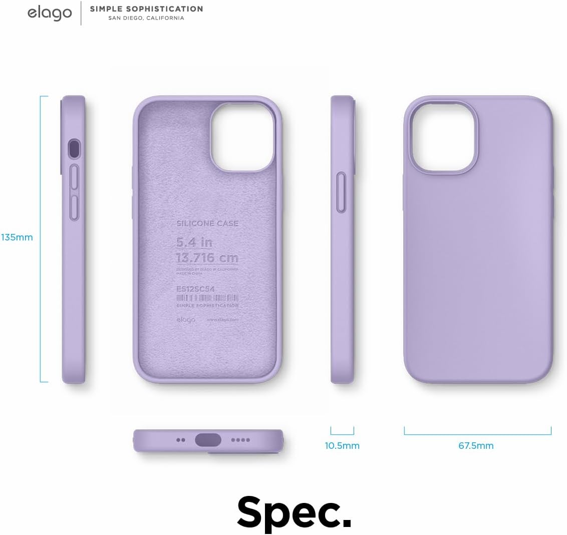 elago Premium Liquid Silicone Case for iPhone 12 Mini Lavender