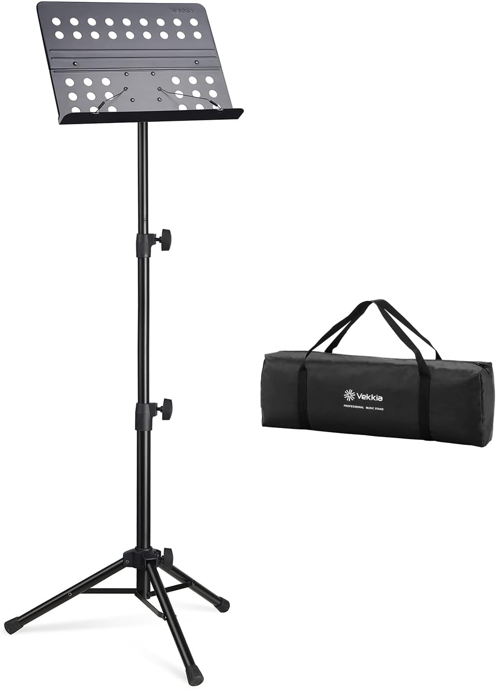 Vekkia Metal Professional Portable Perforated Sheet Music Stand
