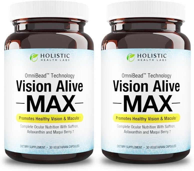 Holistic Health Labs Vision Alive Max Eye Supplement Lutein & Zeaxanthin (Lutemax® 2020) Eye Vitamins for Adults 50+ – Vision & Macular Support