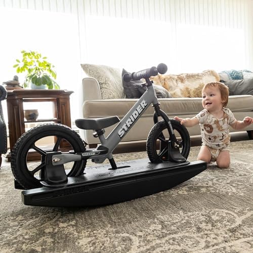Strider Sport 2-in-1 Rocking Bike, Ages 6 Months–4 Years | For 12 Model, Converts Baby Rocking Toy to Toddler Balance Bike, Tool-Free Adjustments, Wide and Stable Base, Durable Plastic