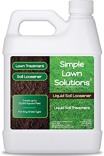 Liquid Soil Loosener- Soil Conditioner-Use alone or when Aerating with Mechanical Aerator or Core Aeration- Simple Lawn Solutions- Any Grass