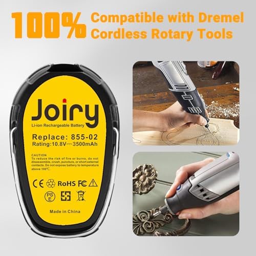 Joiry 2-Pack Replacement Dremel Battery, 10.8V 3000mAh Li-ion