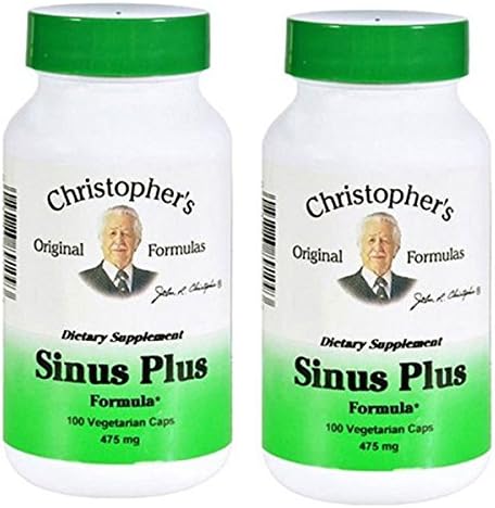 Christopher's Original Formulas Sinus Plus, Sinus Support Capsules, Whole Herb Synergistic Blend, 100 Count