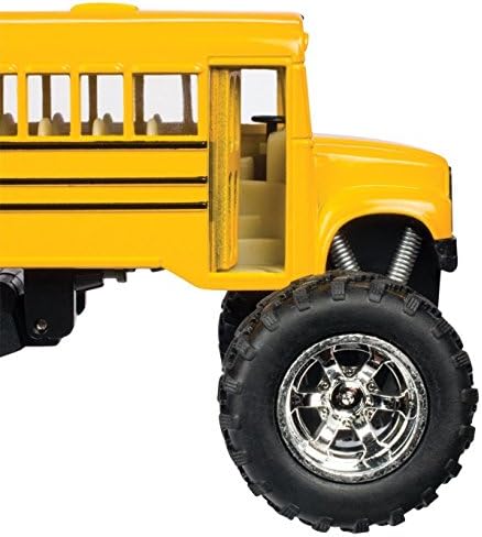 5" Monster School Bus Die Cast Metal Model, Pullback Action Toy Monster Truck