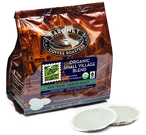 Baronet Coffee 8 Gram Coffee Pods, 100% Colombian, 54 Pods | Medium Roast, 100% Arabica Coffee, Regular Strength, 3 Bags of 18 Single Serve Pods, Compatible with Senseo Coffee Machines