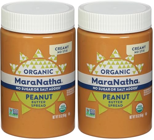 MaraNatha Organic Creamy Peanut Butter Spread, No Stir, 16 Ounce Jar