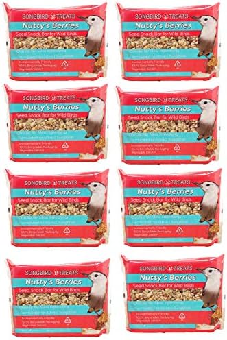 Wildlife Sciences Songbird Treats Seed Bars | 8 Pack of 2 lb Bird Seed Cakes for Wild Birds (Wild Bird Buffet)