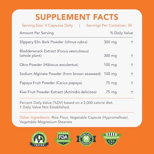 KaraMD Lectin Guard, Colon Cleansing Lectin Blocker Supplement, 30 Servings | Support Gut Health | Slippery Elm, Bladderwrack, Sodium Alginate