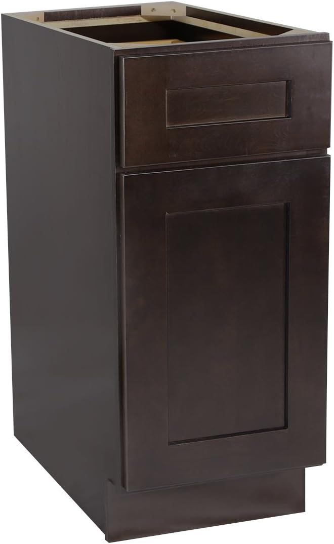 Design House Brookings Kitchen Base Cabinet, 21", Espresso | Adjustable Shelves, Adjustable Hinges, Floor Mount, Contemporary/Modern, Wood, Kitchen