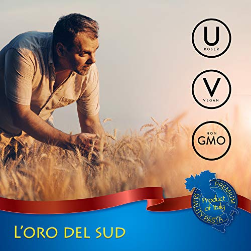L'Oro Del Sud Organic Farfalle Pasta, Italian Durum Wheat, (16 oz x 4 Pack)