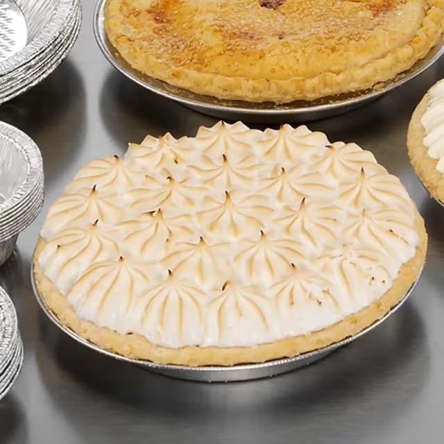 Handi-Foil 10" (Actual Top-Out 9-5/8 Inches - Top-In 8-3/4 Inches) Aluminum Foil Pie Pan - Disposable Baking Tin Plates (Pack of 100)