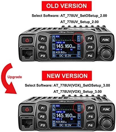 AnyTone AT-778UVII Transceiver Mobile Radio Dual Band 25W VHF/UHF VOX Vehicle Car Radio w/Cable | Vehicle Car Radio 2m 70cm Mini Mobile Transceiver w/Cable for RV Camping