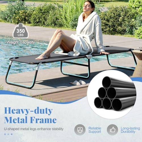 Goplus Folding Camping Cot, Sleeping Cots for Adults Kids