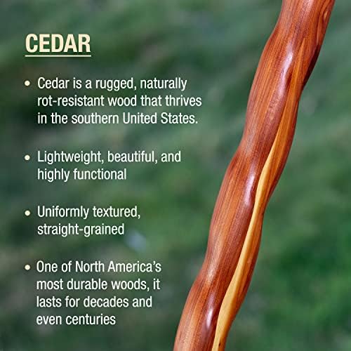 Brazos Handcrafted Wood Walking Cane, Twisted Cocobolo, Derby Style Handle, for Men & Women, Made in the USA, 37"