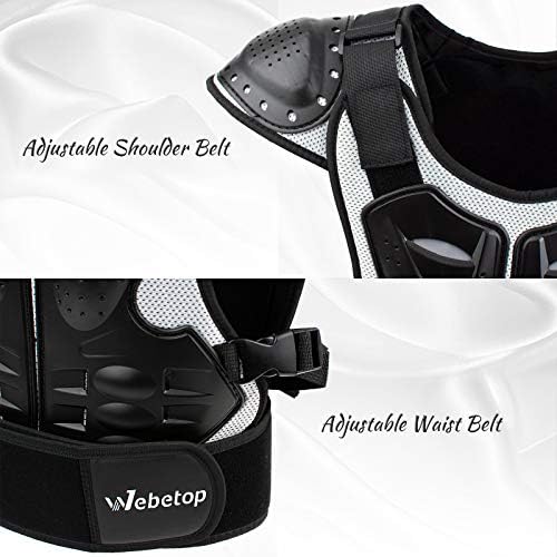 Webetop Kids Dirt Bike Chest Protector Motocross Adjustable Youth Chest Protector Shock-Resistant Dirt Bike Gear for ATV, Cycling | Youth Riding Gear, Adjustable Fit, Lightweight Design, Multi-Sport Use, Growth-Friendly Wear, Easy On and Off