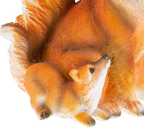 CLEVER GARDEN Cute Resin Garden Statue Decoration, Outdoor Lawn Yard Polyresin Animal Figurine Sculpture Ornament Décor, Fox Family