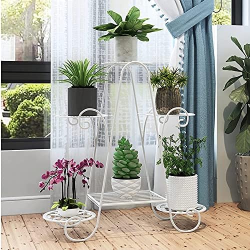 CarolynDesign 6 Tier Metal Plant Stand for Indoor and Outdoor, Multi Flower Pot Holder Shelf for Living Room Patio Lawn Garden Balcony