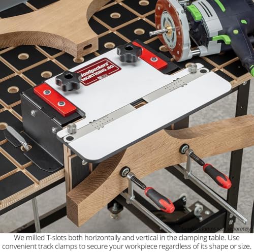 Woodpeckers Mortising Jig, Mortise + Tenon Jig, Easy to Cut Perfect Mortises With Your Plunge Router for Loose Tenon Joinery, Router Tool