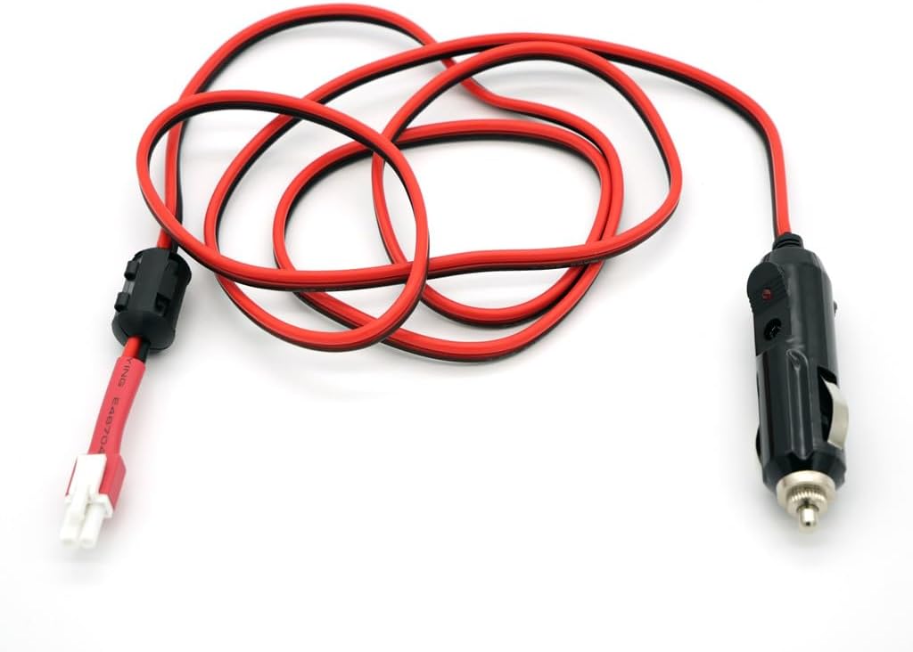 Car Auxiliary 12V Power Plug Adapter Cable for Xiegu G90 Ham Radio with Mini Tamiya Connector