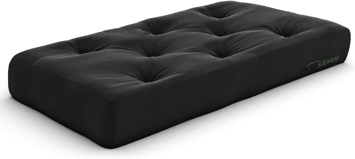 Nirvana Futons Extra Thick Premium 10-Inch Twin XL Futon Mattress, Khaki Twill - Made in USA