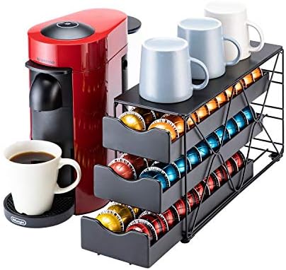 FlagShip Nespresso Vertuo Pod Holder 60 Large Pods Capacity 3 Tier