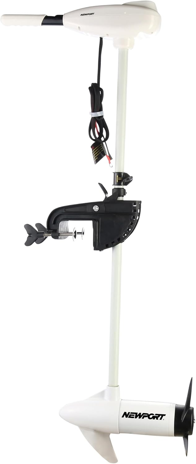 Newport L-Series 86lb Thrust Transom Mounted Saltwater Electric Trolling Motor w/LED Battery Indicator (40" Shaft)
