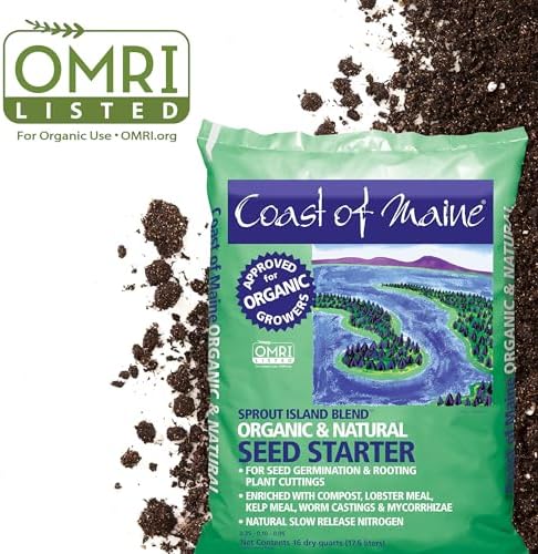 Coast of Maine (8qt) Sprout Island Blend, Organic & Natural Seed Starter for Seed Germination & Root Plant Cuttings
