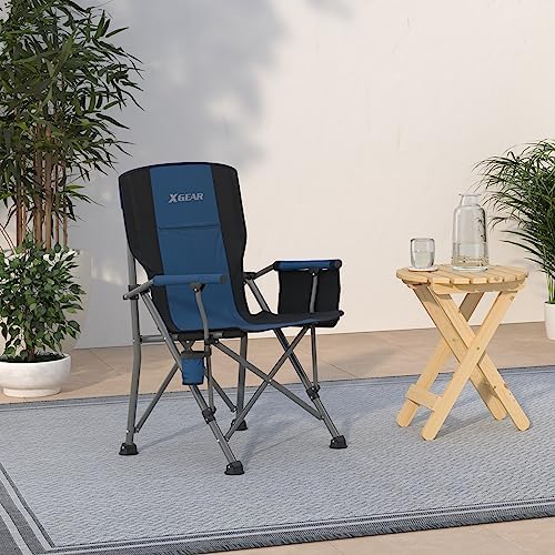 XGEAR Portable Camping Chair for Adutls Outdoor Camp Chairs,Blue