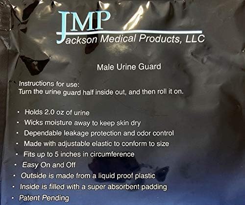 Male Urine Guard, JMP Absorbent Incontinence Pouch, Bag of 30