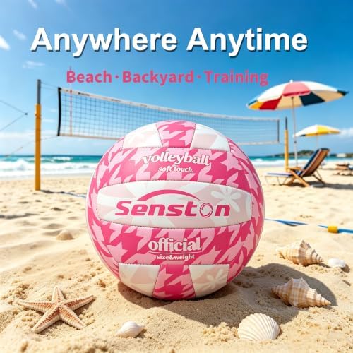 Senston Volleyball Official Size 5 Soft Waterproof for Indoor Outdoor Beach