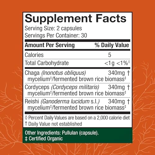 Host Defense Breathe* Capsules - Immune & Respiratory Support Mushroom Supplement - Herbal Lung Health Supplement with Chaga, Reishi & Cordyceps - 30 Capsules (15 Servings)*