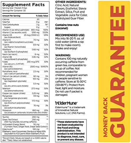 Pureboost Sugar-Free Immune Clean Energy Booster Drink Mix, Combo Pack 30ct