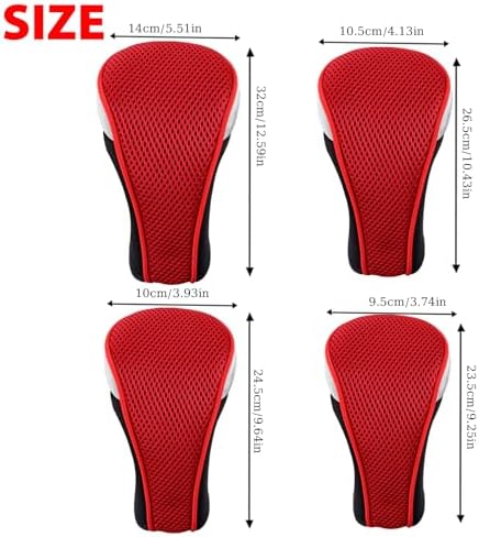 Andux 4pcs/Pack Golf 460cc Driver Fairway Wood Club Head Covers