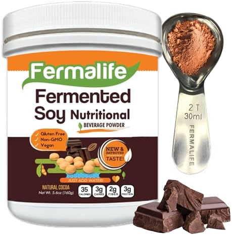 FERMALIFE USDA Organic Fermented Soy Nutritional Beverage - Mix, 5.6oz, 20 Servings, Non-GMO, Vegan, Nutrients for Your Gut Bacteria
