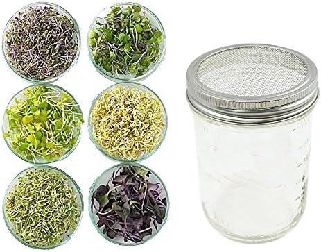 Stainless Steel Sprouting Stands, Sprouting Holder for 32 OZ Mason Jar Lid Holder. Used to make Sprouts, Broccoli