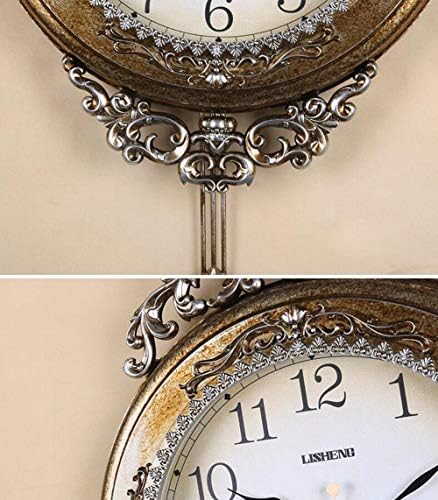 SHISEDECO 29.5" Large Vintage Antique Grandfather Pendulum Wall Clock, Blue