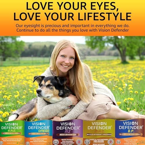 Vision Defender MAC Triple Carotenoid Eye Supplement, 3 Month 90 Capsules | Meso-Zeaxanthin, Triple Carotenoid Antioxidant, Marigold Extract