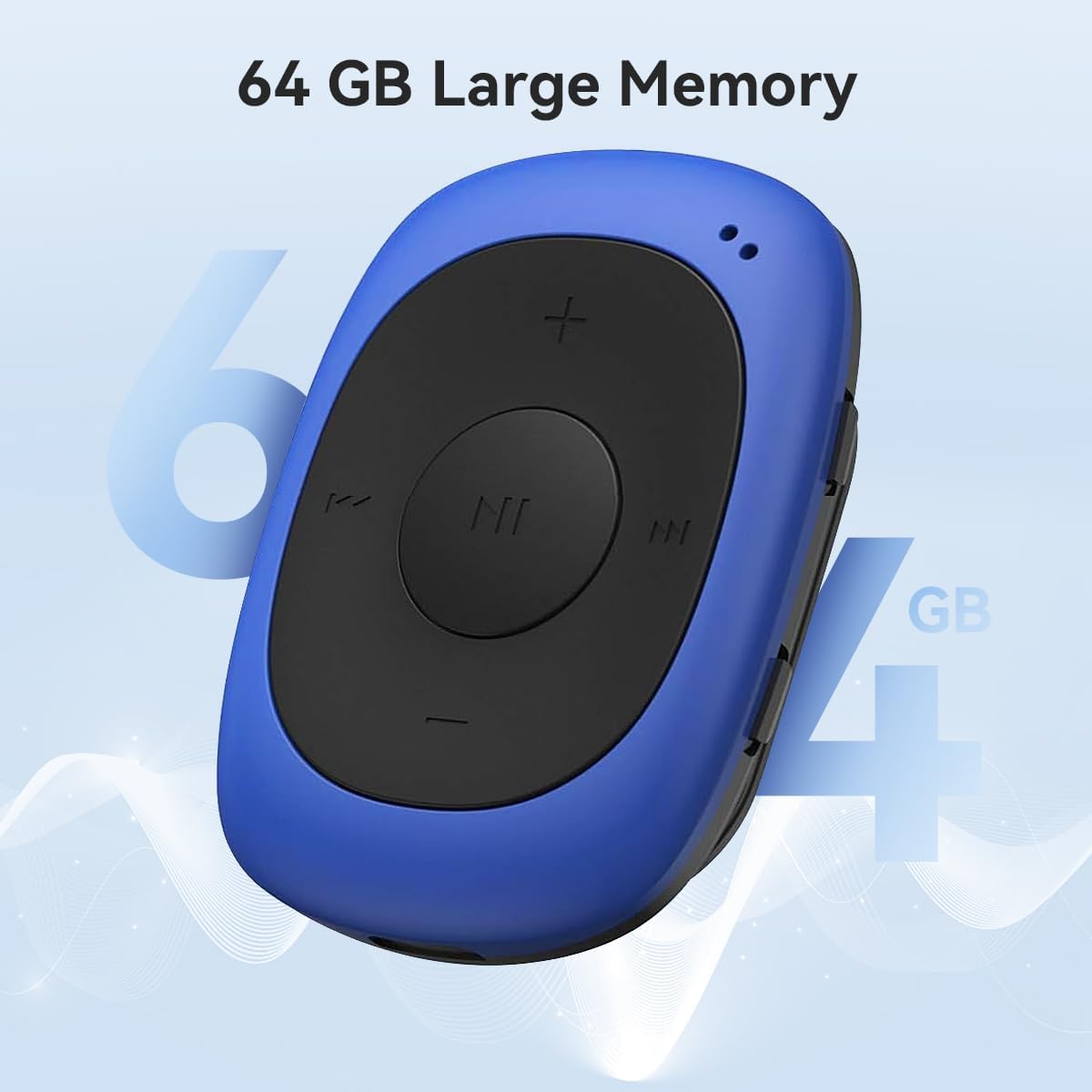 AGPTEK G02 8GB Clip MP3 Player with FM Shuffle & Sweatproof Silicone Case | Screen-Free Portable Music Player, No Bluetooth, Simple for Sports, Running & Walking