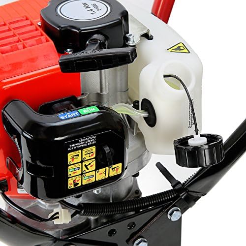 XtremepowerUS 2.3HP Post Hole Digger with 8" Auger Bit SetV-Type Gasoline 2-Stroke 55cc Auger Earth Fence Hole Digger Digging Drill for Fence, Farmland and Garden Digger