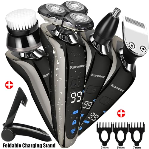 Kurener Electric Razor for Men 1250Series Washable, Powerful Motor