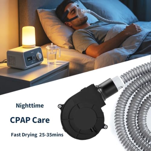 CPAP Hose Dryer Cleaning Kit: Fast-Drying Silent Blower Fan Cleaner for Resmed Airsense 10/11 Heated Tubing